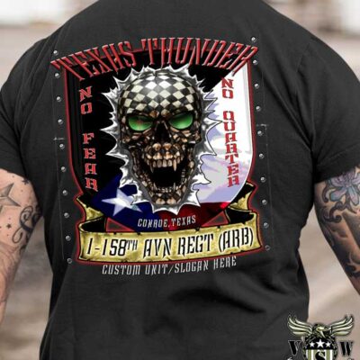 US Army 1-158th Aviation Regiment ARB Texas Thunder Custom Shirt