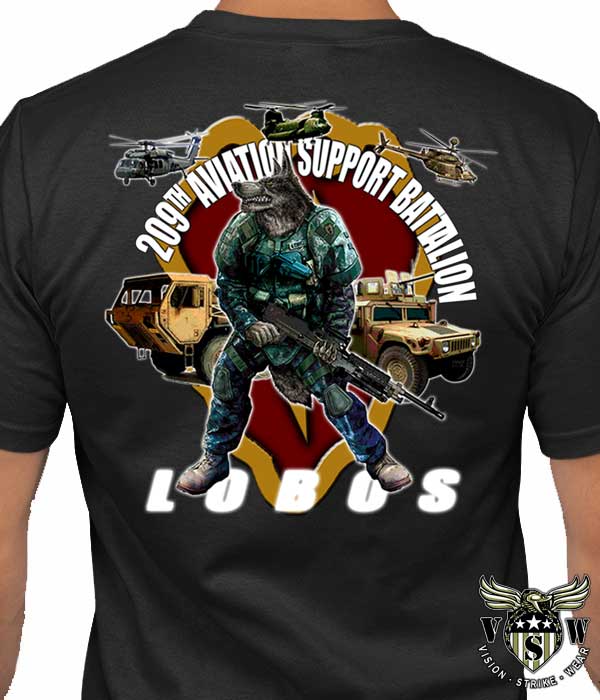 US Army 25th Combat Aviation Battalion Lobos Custom Shirt