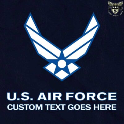 Air Force Symbol Logotype White And Blue USAF Shirt