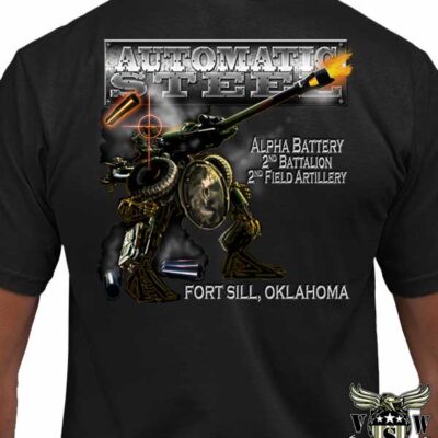 US Army 2-2 Field Artillery Automatic Steel Custom Shirt