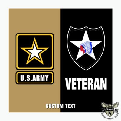 US Army 2nd Infantry Division Veteran Split Military Decal