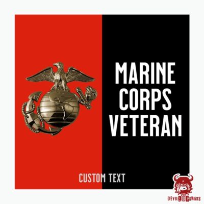 Marine Corps Veteran Split Military USMC Decal