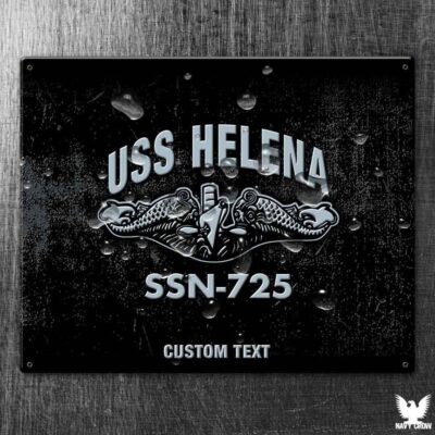 USS Helena SSN-725 US Navy Submarine Vintage Sign