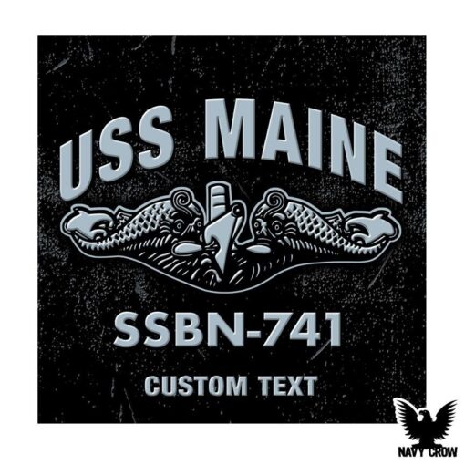 USS Maine SSBN-741 Submarine Warship US Navy Decal