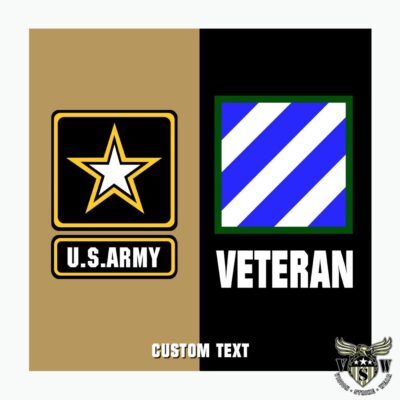 US Army 3rd Infantry Division Veteran Split Military Decal