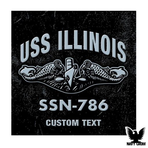 USS Illinois SSN-786 Submarine Warship US Navy Decal