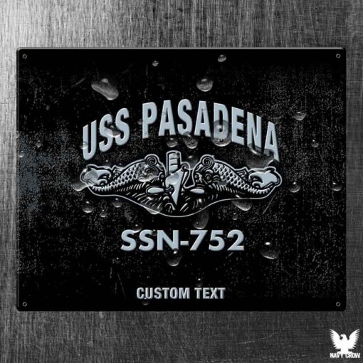 USS Pasadena SSN-752 US Navy Submarine Vintage Signs