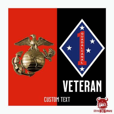1st Marine Division Veteran Split Marine Corps Decal