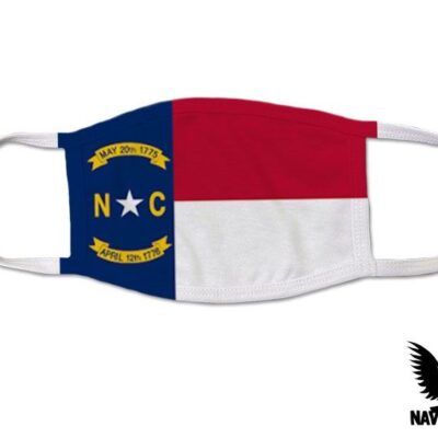 North Carolina US State Flag Covid Mask