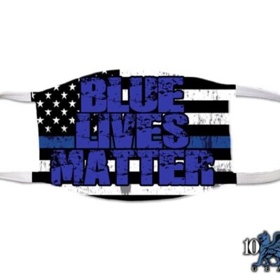 Blue Lives Matter Police Covid Mask