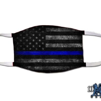 The Thin Blue Line US Flag Police Covid Mask