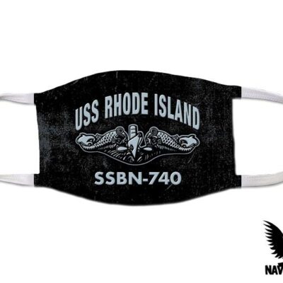 USS Rhode Island SSBN-740 Ballistic Missile Submarine US Navy Covid Mask