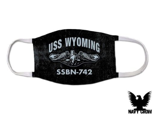 USS Wyoming SSBN-742 Ballistic Missile Submarine US Navy Covid Mask