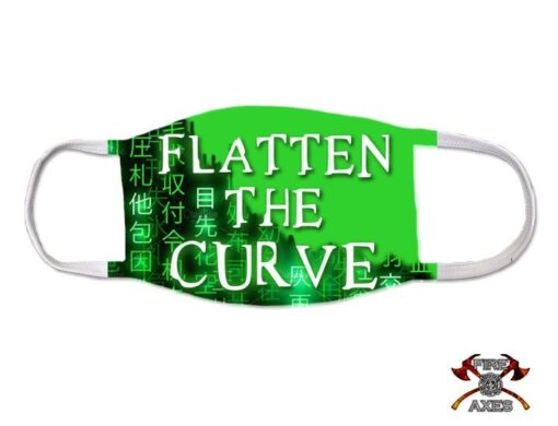 Flatten The Curve Matrix Firefighter Covid Mask