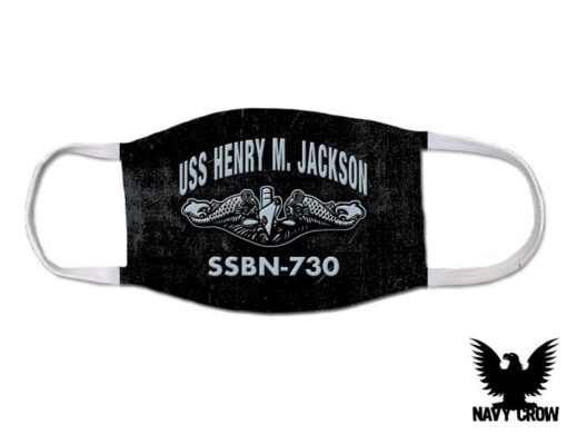USS Henry M Jackson SSBN-730 Ballistic Missile Submarine US Navy Covid Mask