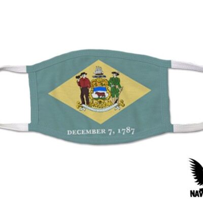 Delaware US State Flag Covid Mask