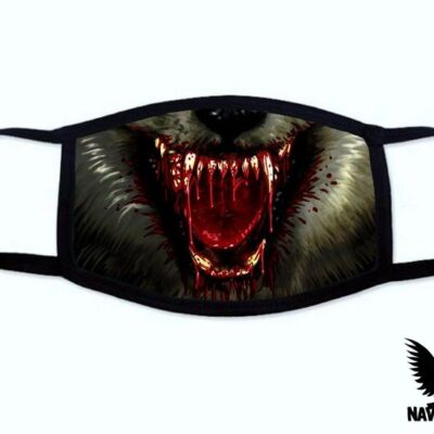 Werewolf Teeth Halloween Covid Mask