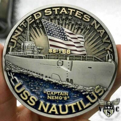 USS Nautilus SS-168 Submarine World of Warships US Navy Challenge Coin