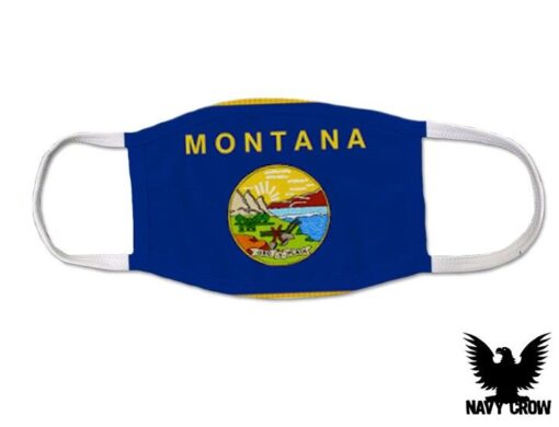 Montana US State Flag Covid Mask