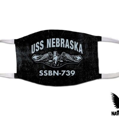 USS Nebraska SSBN-739 Ballistic Missile Submarine US Navy Covid Mask