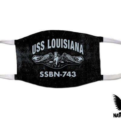 USS Louisiana SSBN-743 Ballistic Missile Submarine US Navy Covid Mask