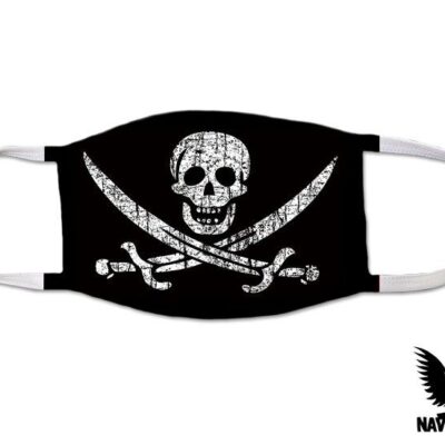 Jolly Roger Crossed Bones Pirate Flag US Navy Covid Mask