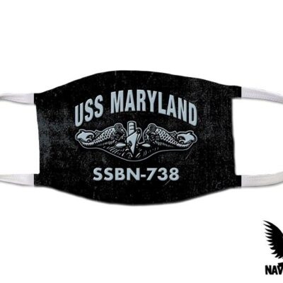 USS Maryland SSBN-738 Ballistic Missile Submarine US Navy Covid Mask