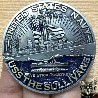 USS The Sullivans DD-537 World of Warships US Navy Challenge Coin