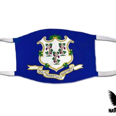 Connecticut US State Flag Covid Mask