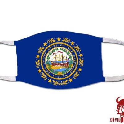 New Hampshire US State Flag Covid Mask