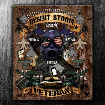 Desert Storm Veteran Military Vintage Sign