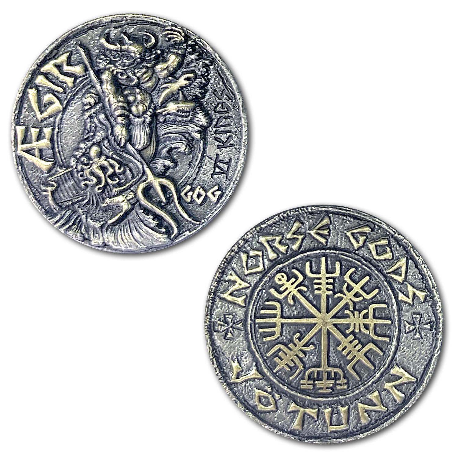 Aegir Viking Norse God Ancient Coin