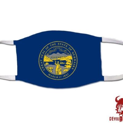 Nebraska US State Flag Covid Mask