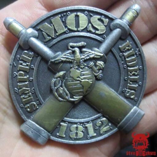 USMC 1812 Tank Crewman Marine Corps MOS Challenge Coin
