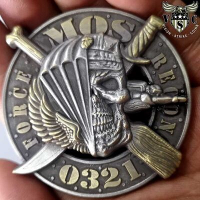Force Recon 0321 USMC MOS Marine Corps Challenge Coin