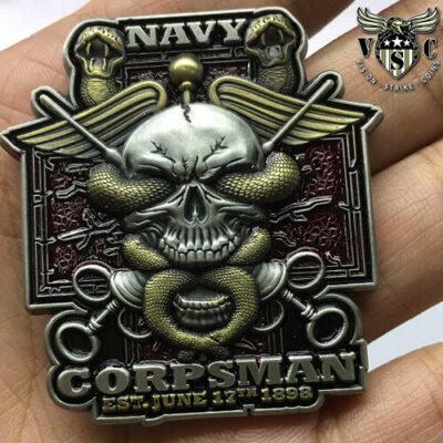 Hospital Corpsman Devil Doc US Navy Rate Challenge Coin
