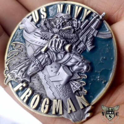 Navy SEAL Frogman Navspecwar Custom Engraved Challenge Coin