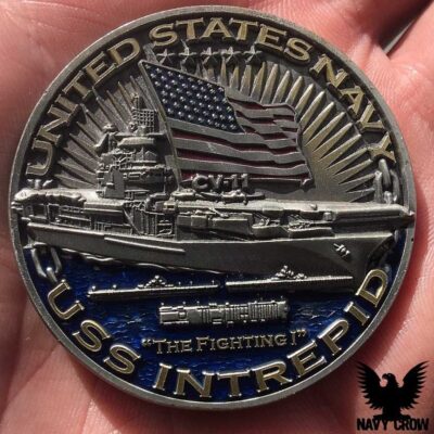 USS Intrepid CV-11 Aircraft Carrier World of Warships US Navy Challenge Coin