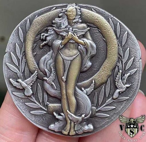 Aphrodite God Of Love And Beauty Ancient Coin