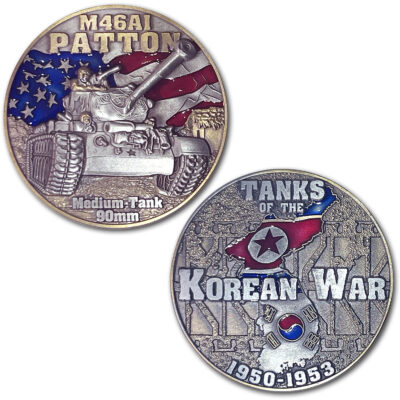 M46A1 Patton Tanks of the Korean War Challenge Coin