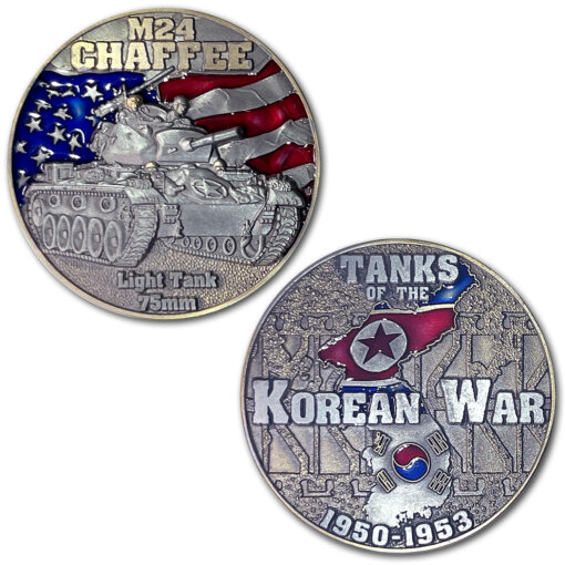 M24 Chaffee Tanks of the Korean War Challenge Coin