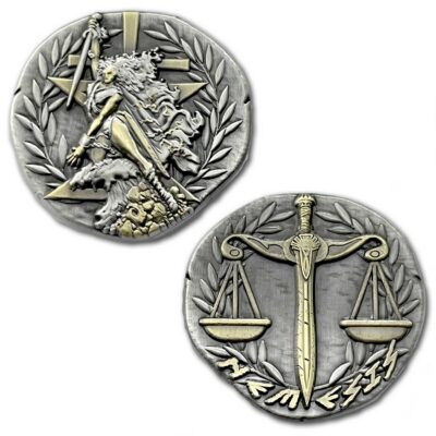 Nemesis Greek Goddess of Retribution, Divine Vengeance, and Balance, Hubris, Punishment, Cosmic Order Ancient Collectible Coin