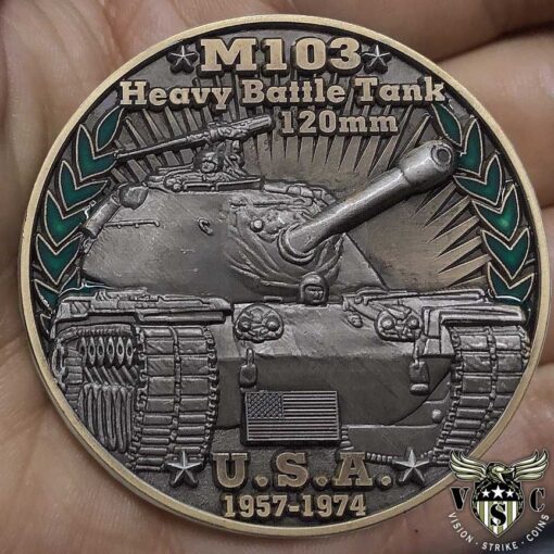 M103 Heavy Battle Tank USA Cold War Combatants Challenge Coin
