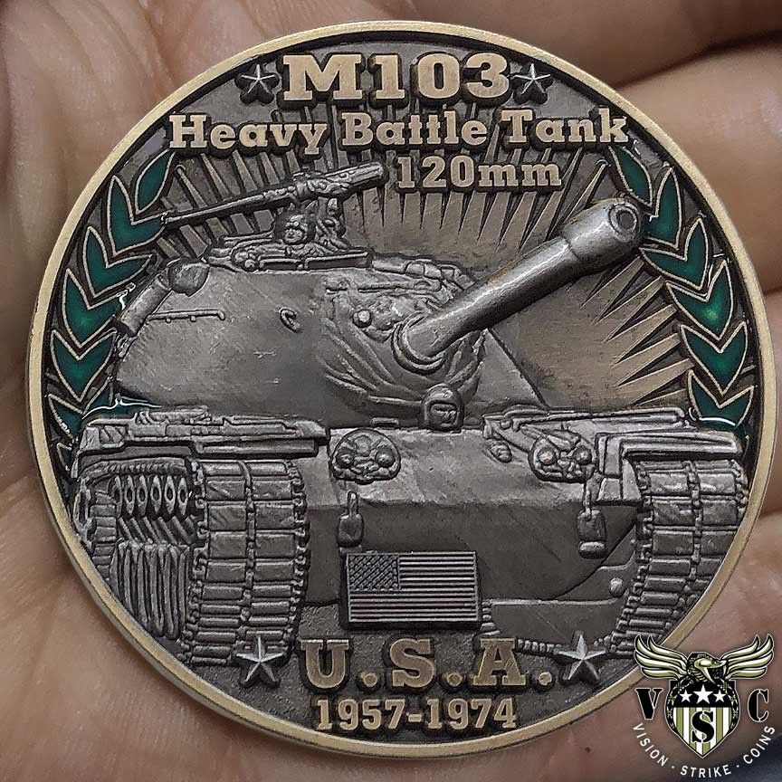 M103 Heavy Battle Tank USA Cold War Combatants Challenge Coin