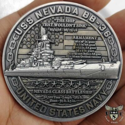 US NAVY USS RHODE ISLAND BB-17 Challenge Coin