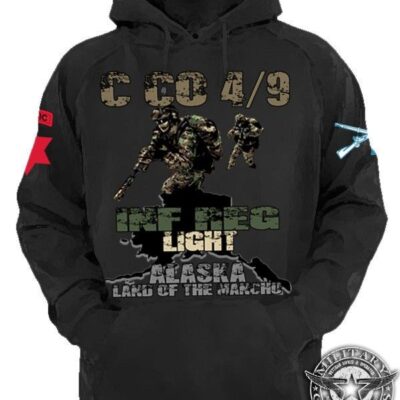 C Co 4/9 Light Infantry Arctic US Army Hoodie