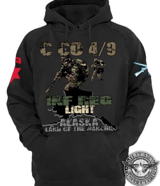 C Co 4/9 Light Infantry Arctic US Army Hoodie