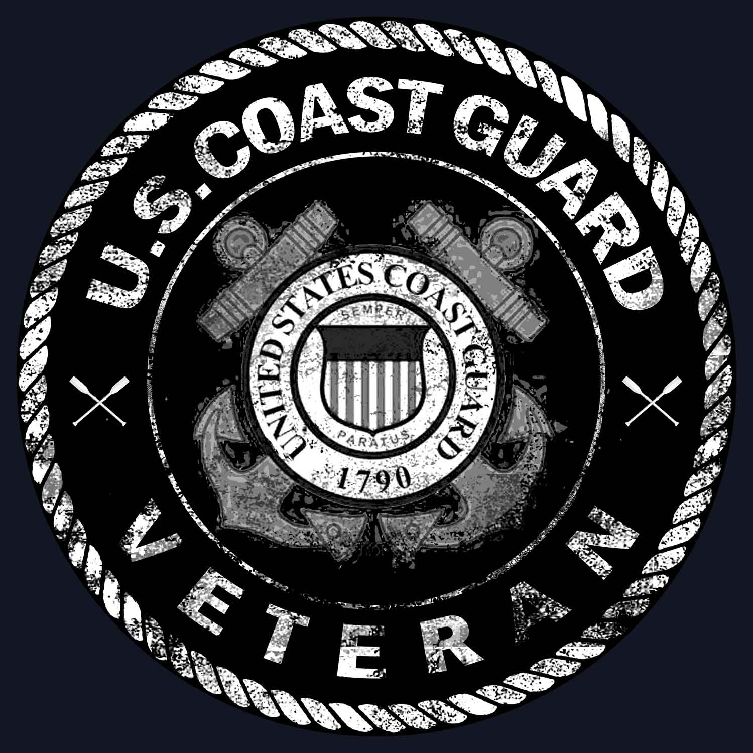 USCG-Veteran-Decal-Black