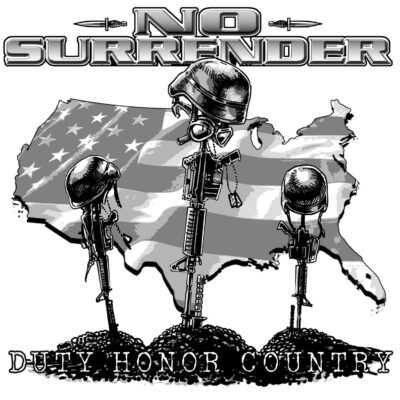 No Surrender Duty Honor Country Memorial Military Veteran 3-18 Inch Custom Decal Sticker