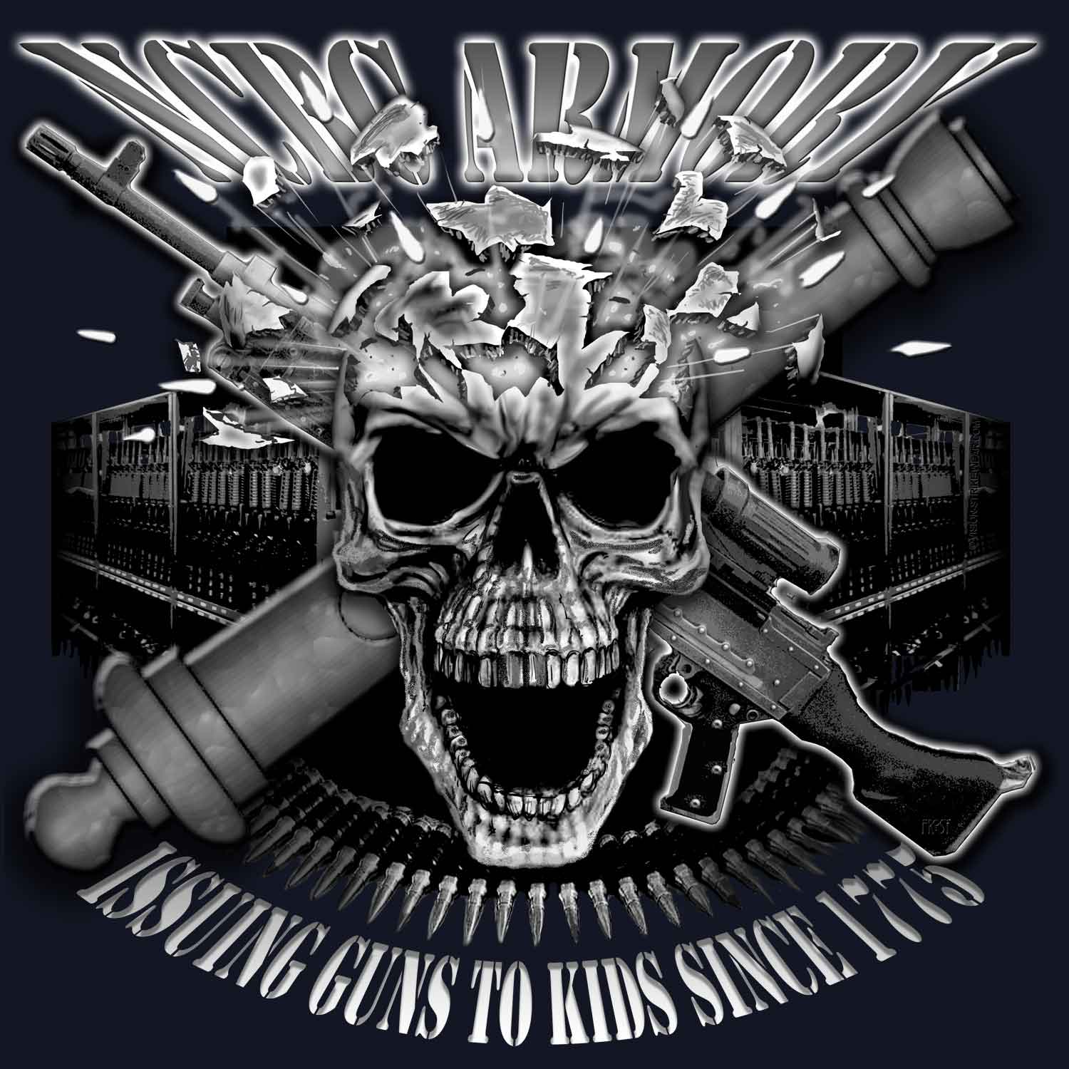 NCBC Armory Issuing Guns to Kids Since 1775 Navy Military Veteran 3-18 Inch Custom Decal Sticker